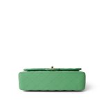 21P Green Caviar Quilted Classic Flap Medium Light Gold Hardware - Image 8