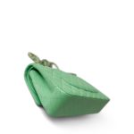 21P Green Caviar Quilted Classic Flap Medium Light Gold Hardware - Image 12