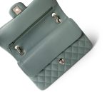 22C Dark Green Caviar Quilted Classic Flap Medium Light Gold Hardware - Image 12