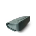 22C Dark Green Caviar Quilted Classic Flap Light Gold Hardware - Image 10