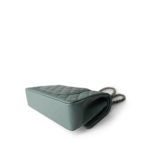 22C Dark Green Caviar Quilted Classic Flap Light Gold Hardware - Image 5