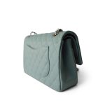 22C Dark Green Caviar Quilted Classic Flap Light Gold Hardware - Image 16