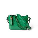 Green Aged Calfskin Quilted Hobo Gabrielle Bag Small Mixed Hardware - Image 13
