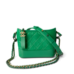 Green Aged Calfskin Quilted Hobo Gabrielle Bag Small Mixed Hardware - Image 2