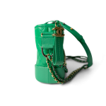 Green Aged Calfskin Quilted Hobo Gabrielle Bag Small Mixed Hardware - Image 3