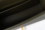 Khaki Green Lambskin Quilted Medium Boy Bag Aged Gold Hardware - Image 2