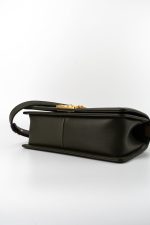 Khaki Green Lambskin Quilted Medium Boy Bag Aged Gold Hardware - Image 12