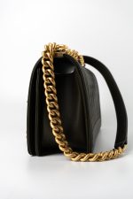 Khaki Green Lambskin Quilted Medium Boy Bag Aged Gold Hardware - Image 8