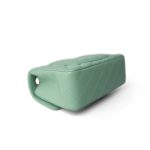 Light Green Lambskin Quilted Mini Rectangular Flap - Image 12
