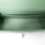Light Green Lambskin Quilted Mini Rectangular Flap - Image 13