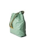 Light Green Small Calfskin Quilted 22 Hobo Bag w/ Antique Gold Hardware - Image 5