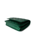 18S Emerald Green Caviar Quilted Wallet on Chain WOC - Image 6