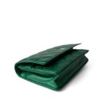 18S Emerald Green Caviar Quilted Wallet on Chain WOC - Image 5