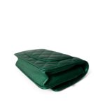 18S Emerald Green Caviar Quilted Wallet on Chain WOC - Image 13