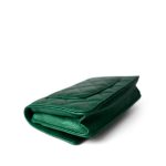 18S Emerald Green Caviar Quilted Wallet on Chain WOC - Image 10