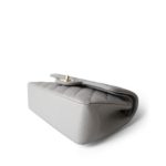 21A Grey Caviar Quilted Classic Flap Small Light Gold Hardware - Image 7