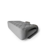 21A Grey Caviar Quilted Medium Classic Flap Light Gold Hardware - Image 6