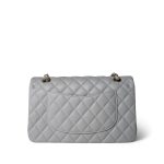 21A Grey Caviar Quilted Medium Classic Flap Light Gold Hardware - Image 2