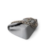 21A Grey Caviar Quilted Medium Classic Flap Light Gold Hardware - Image 5