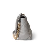 21A Grey Lambskin Quilted 19 Flap Mixed Hardware - Image 6