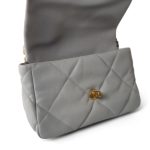 21A Grey Lambskin Quilted 19 Flap Mixed Hardware - Image 10