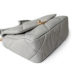 21A Grey Lambskin Quilted 19 Flap Mixed Hardware - Image 9