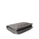 22B Grey Caviar Quilted Wallet on Chain Light Gold Hardware - Image 9