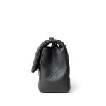 Charcoal Caviar Quilted Mini Rectangular Flap Light Gold Hardware - Image 7