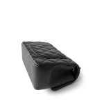 Charcoal Caviar Quilted Mini Rectangular Flap Light Gold Hardware - Image 5
