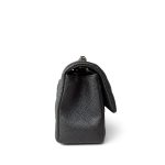 Charcoal Caviar Quilted Mini Rectangular Flap Light Gold Hardware - Image 8