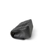 Charcoal Caviar Quilted Mini Rectangular Flap Light Gold Hardware - Image 3