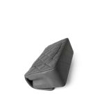Dark Grey Lambskin Quilted Mini Rectangular Flap Light Gold Hardware - Image 8