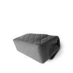 Dark Grey Lambskin Quilted Mini Rectangular Flap Light Gold Hardware - Image 7