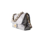 Grey Lambskin Quilted Chain Top Handle Flap - Image 3