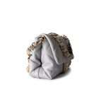 Grey Lambskin Quilted Chain Top Handle Flap - Image 4