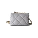 Grey Lambskin Quilted Chain Top Handle Flap - Image 10