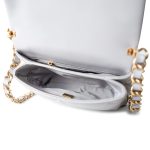 Grey Lambskin Quilted Chain Top Handle Flap - Image 13