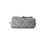 Grey Lambskin Quilted Chain Top Handle Flap - Image 6