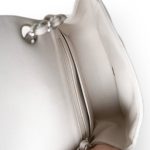 Light Grey Caviar Quilted Mini Square Flap Silver Hardware - Image 12
