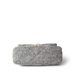 Light Grey Ecru Quilted 19 Flap Small Mixed Hardware - Image 7