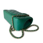 Iridescent Green Lambskin Quilted Mini Top Handle LGHW - Image 10