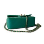 Iridescent Green Lambskin Quilted Mini Top Handle LGHW - Image 9