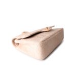 Ivory Canvas Camellia Classic Double Flap Gold Hardware Vintage - Image 9