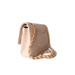 Ivory Canvas Camellia Classic Double Flap Gold Hardware Vintage - Image 10