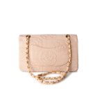 Ivory Canvas Camellia Classic Double Flap Gold Hardware Vintage - Image 18
