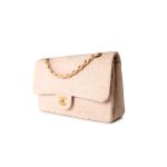 Ivory Canvas Camellia Classic Double Flap Gold Hardware Vintage - Image 2