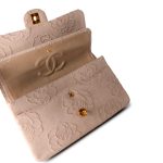 Ivory Canvas Camellia Classic Double Flap Gold Hardware Vintage - Image 13
