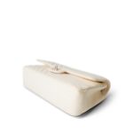 18C Ivory Chevron Lambskin Medium Classic Flap Light Gold Hardware - Image 3