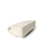18C Ivory Chevron Lambskin Medium Classic Flap Light Gold Hardware - Image 2