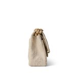 Ivory Canvas Camellia Classic Double Flap Gold Hardware Vintage - Image 4